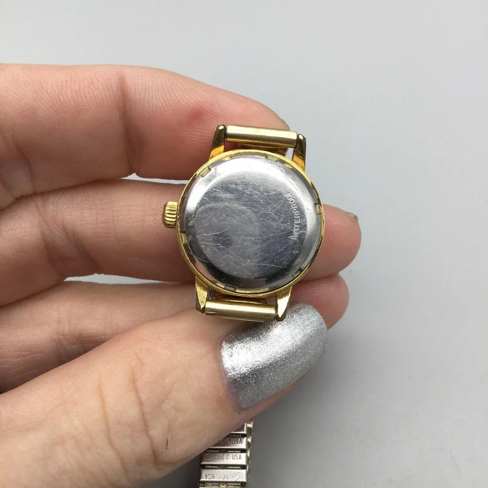 Vintage Omega Geneve 684 Automatic Womens Watch 21mm Gold Plated Date Swiss